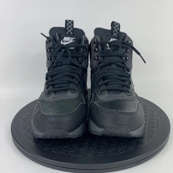 Nike Air Max 1 Mid Sneakerboot Black Water Repel 807307-001 Women’s Size 7 - Picture 8 of 14